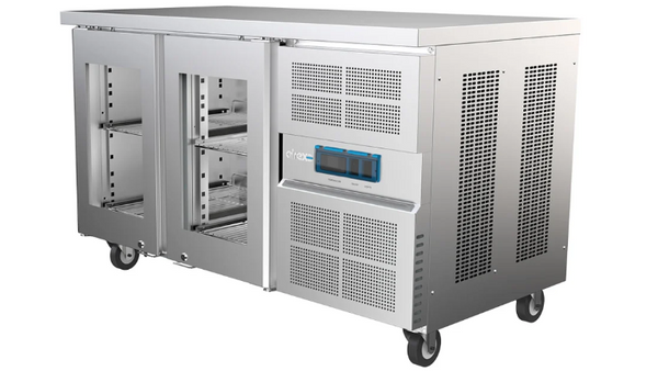 Airex AXR.UCGN.2G.900H | Double Glass Door | with Height Increase Spacer | Undercounter Refrigerator | 184L | Undercounter Fridge