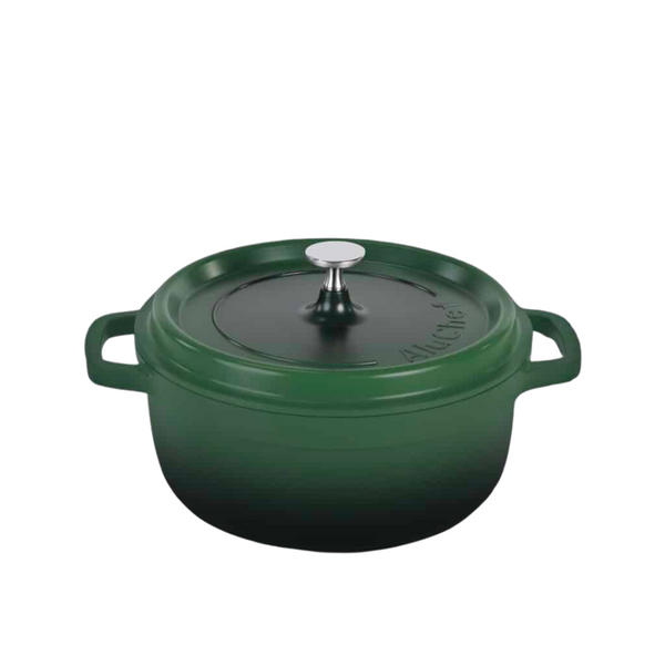 AluChef AP-2400-05 | Casserole Round Green | W Metal Handle | 24 Ꝋ x 10 H CM | 4.5L
