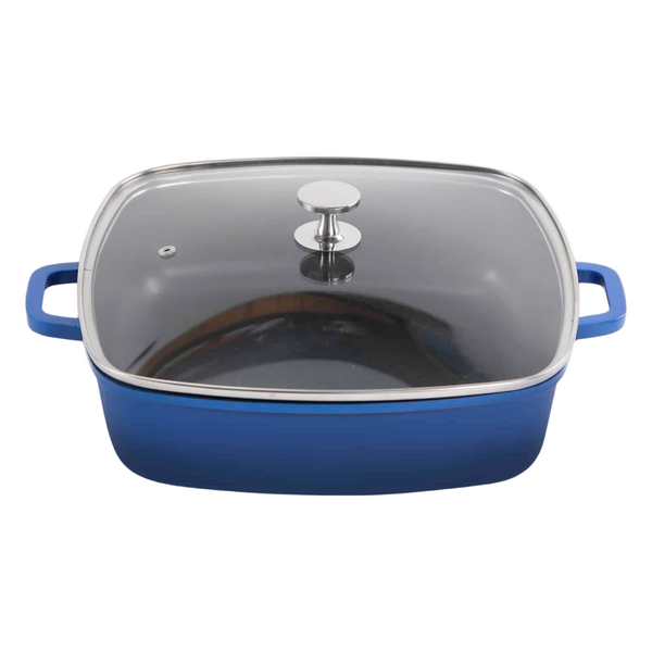 AluChef AP-2828-04 | Casserole Square Blue | W Metal Handle | 5.6L