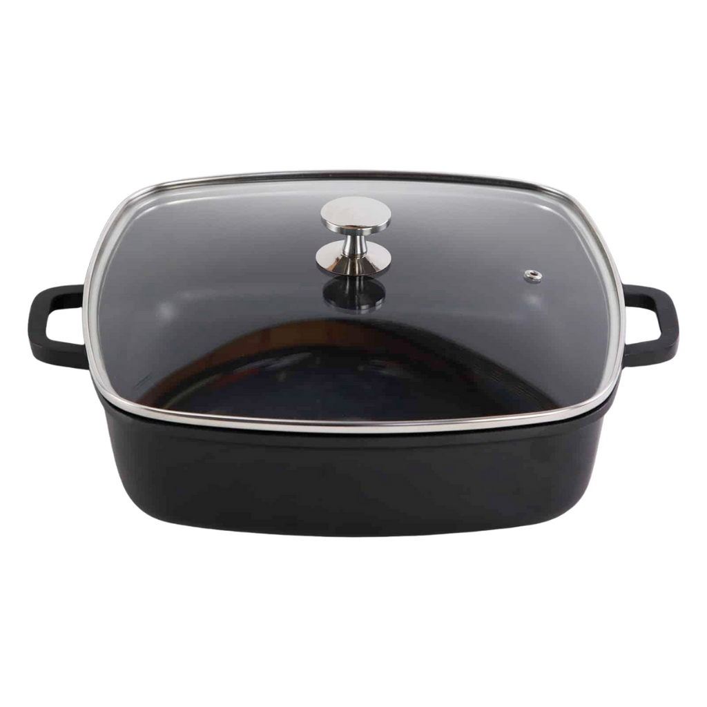 AluChef AP-2828-11 | Casserole Square Matte Black | W Metal Handle | 5.6L