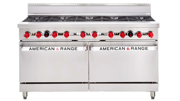 American Range AAR.10B | 60" Gas Oven Range |10x Burner Top | Gas Oven