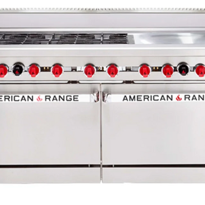American Range AAR.6B.24G | 60" Gas Oven Range | 6x Burner Top | Gas Oven