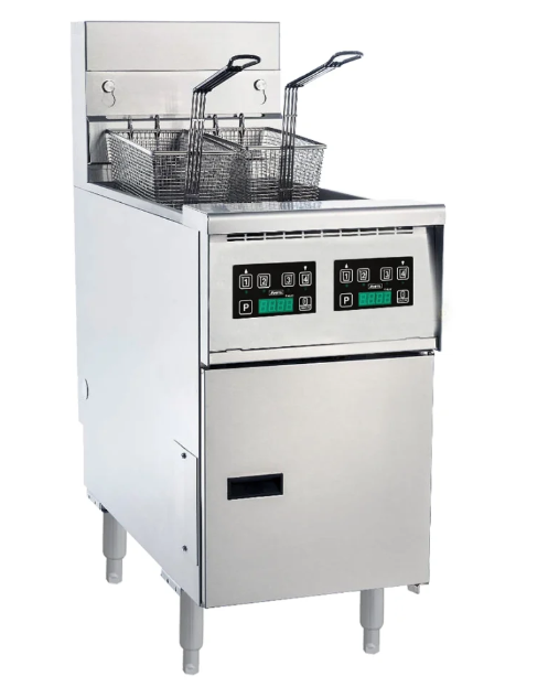 Anets AGP55TD | Platinum Series | Split Pot Gas Fryer | with Digital Control | 2x 9-11 Liters | Tube Fryer | Deep Fryers