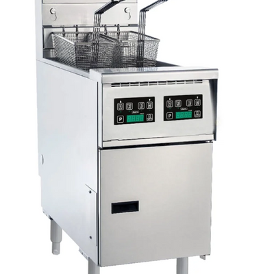 Anets AGP55TD | Platinum Series | Split Pot Gas Fryer | with Digital Control | 2x 9-11 Liters | Tube Fryer | Deep Fryers