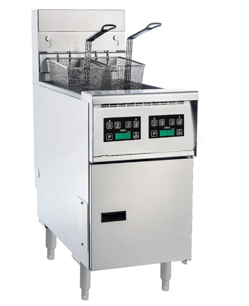 Anets AGP55TD | Platinum Series | Split Pot Gas Fryer | with Digital Control | 2x 9-11 Liters | Tube Fryer | Deep Fryers