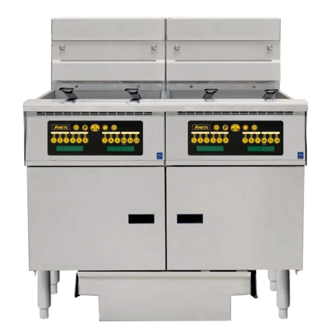 Anets FDAEP214C | Platinum Series | Electric Fryer with Computer Control | 2 Filter Drawer System | Drawer Fryers