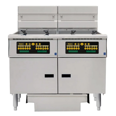 Anets FDAEP214C | Platinum Series | Electric Fryer with Computer Control | 2 Filter Drawer System | Drawer Fryers