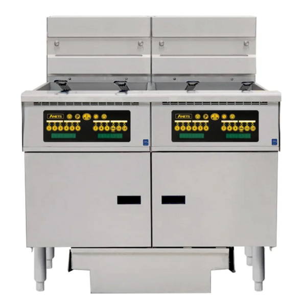 Anets FDAEP214C | Platinum Series | Electric Fryer with Computer Control | 2 Filter Drawer System | Drawer Fryers