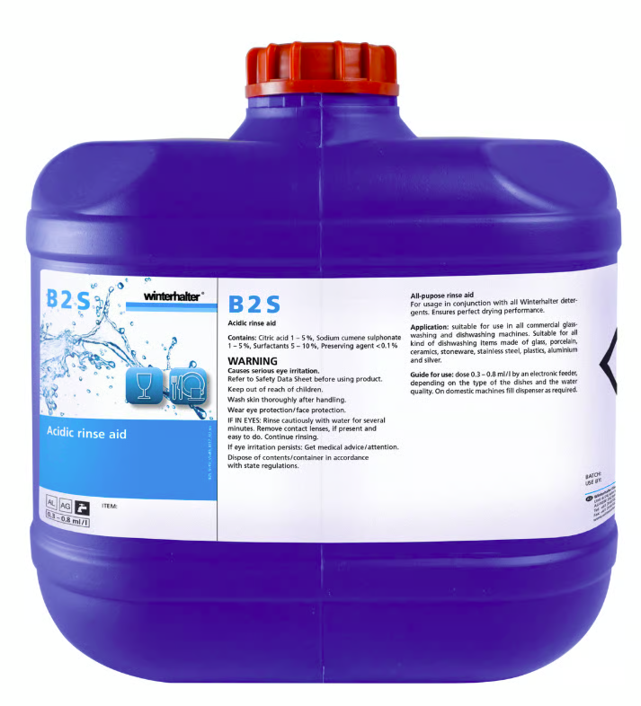Winterhalter B2S | Universal Glass | & Dishwashing Rinse Aid | 15 Litre