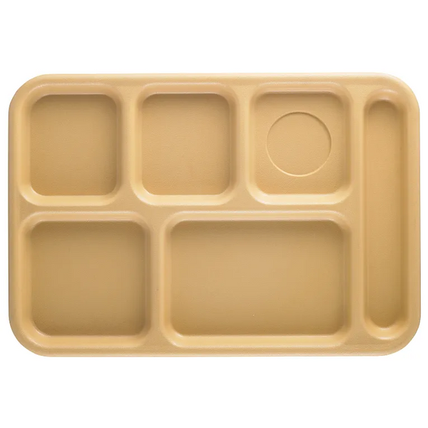 Cambro BCT1014161 I Budget Compartment Trays I 25.4 x 36.5 cm I Tan I Case of 24