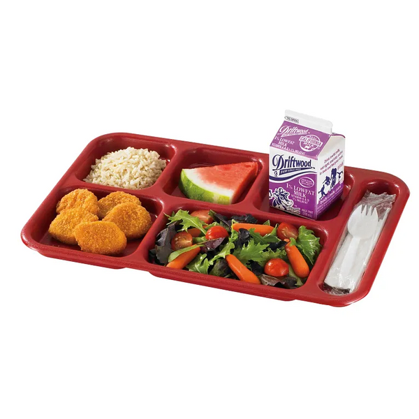 Cambro BCT1014163 I Budget Compartment Trays I 25.4 x 36.5 cm I Red I Case of 24