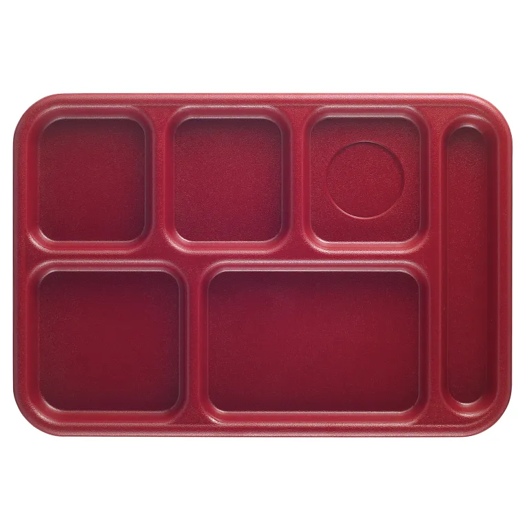 Cambro BCT1014416 I Budget Compartment Trays I 25.4 x 36.5 cm I Cranberry I Case of 24