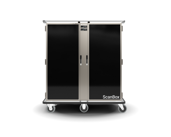 Skanos BLDCC16 ScanBox Banquet Line Duo CC16 + CC16 Refrigerated Food Transport Cart | 32 x GN 2/1 | 360W