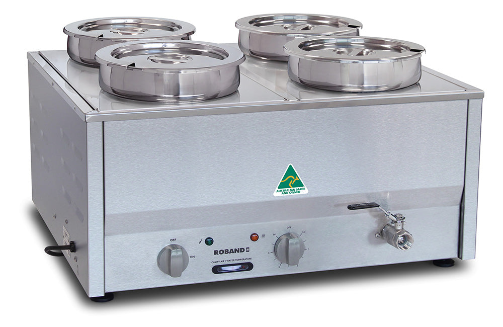 Roband BM4E | Stainless Steel Bain Marie | Counter Top | Bain Marie | Hot Bain Marie