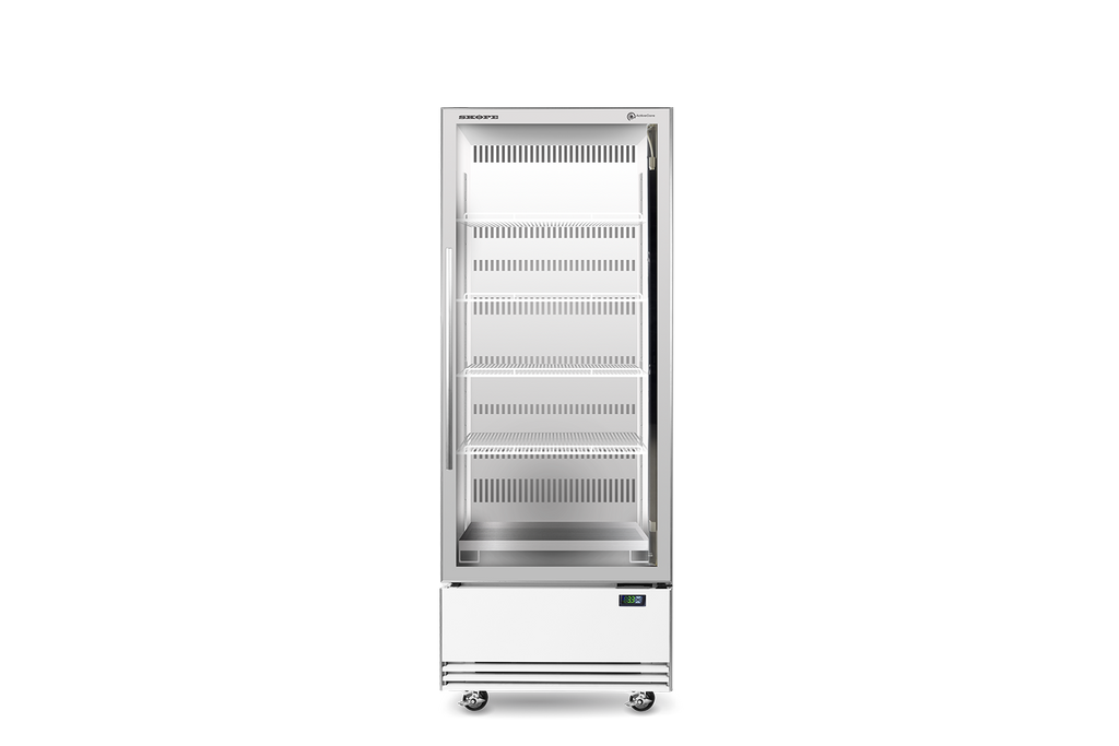 SKOPE BME600N-A ActiveCore Bottom Mount Upright Fridge | 1 Glass Door with 5 Shelves