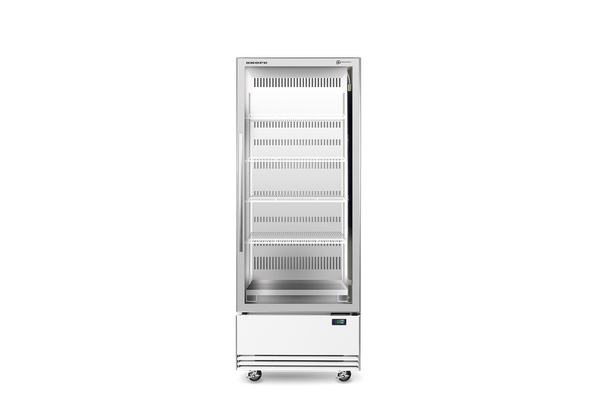 SKOPE BME600N-A ActiveCore Bottom Mount Upright Fridge | 1 Glass Door with 5 Shelves