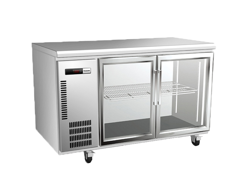 Panasonic BR-1571HP 2 Glass Door Underbench Fridge