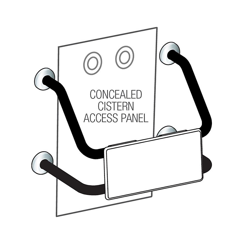 3monkeez BR-400-CF-SS Wall Mounted Back Rest