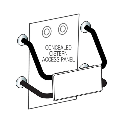 3monkeez BR-400-CF-SS Wall Mounted Back Rest