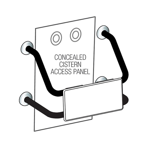 3monkeez BR-400-CF-SS Wall Mounted Back Rest