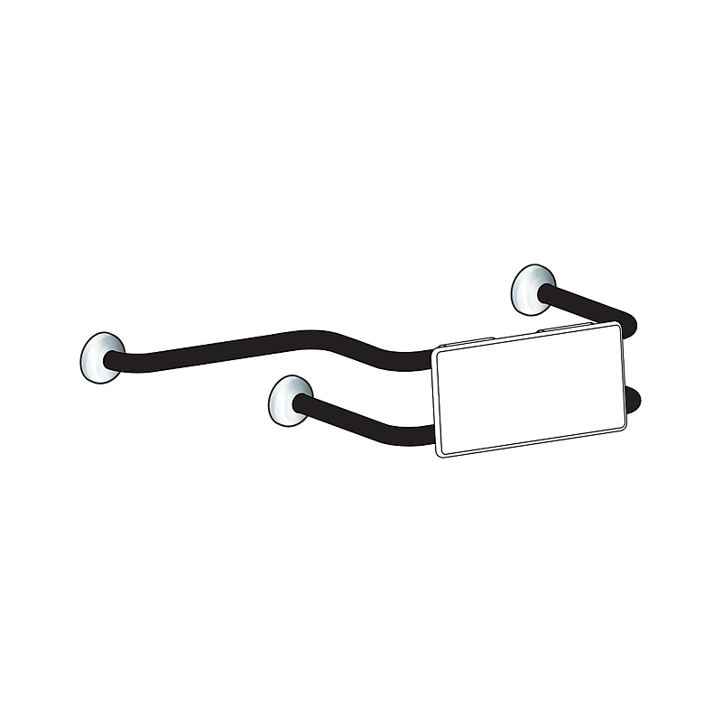 3monkeez BR-440-CF-SS Wall Mounted Back Rest With 400mm Extension