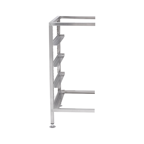 3monkeez BRK-1 Freestanding Glass Rack - Add On Bay - 1x End Frame and 4x Pairs Tray Slides, 304 Grade Stainless Steel