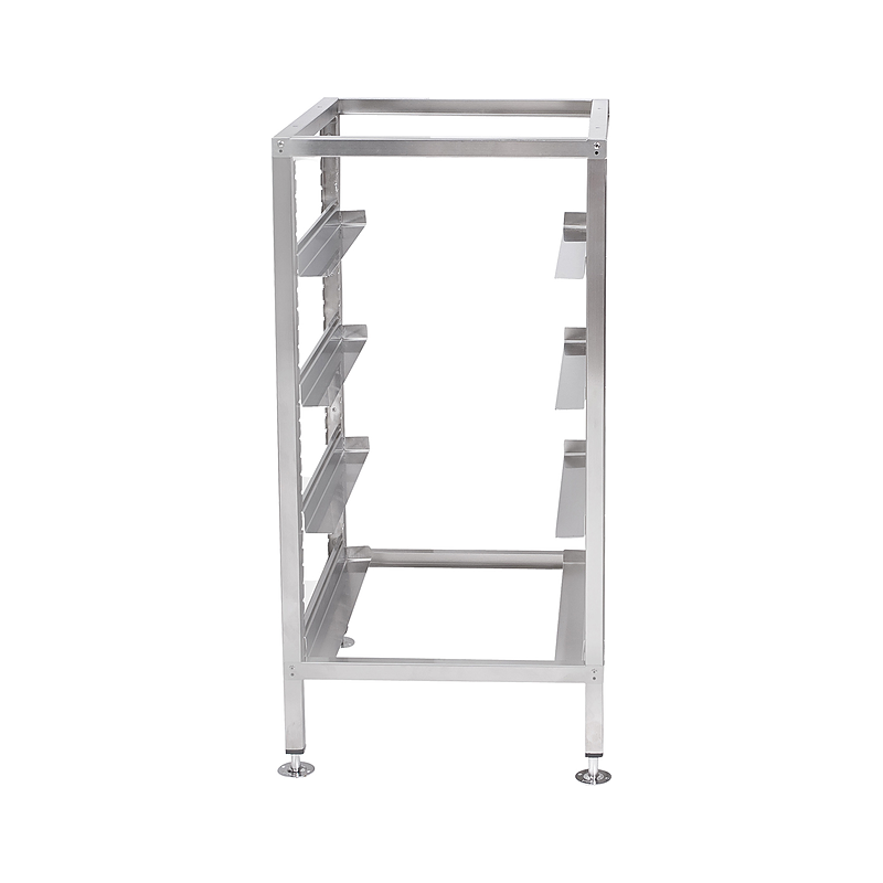 3monkeez BRK-C Freestanding Glass Rack - Complete Bay - 2x End Frames and 4x Pairs Tray Slides, 304 Grade Stainless Steel