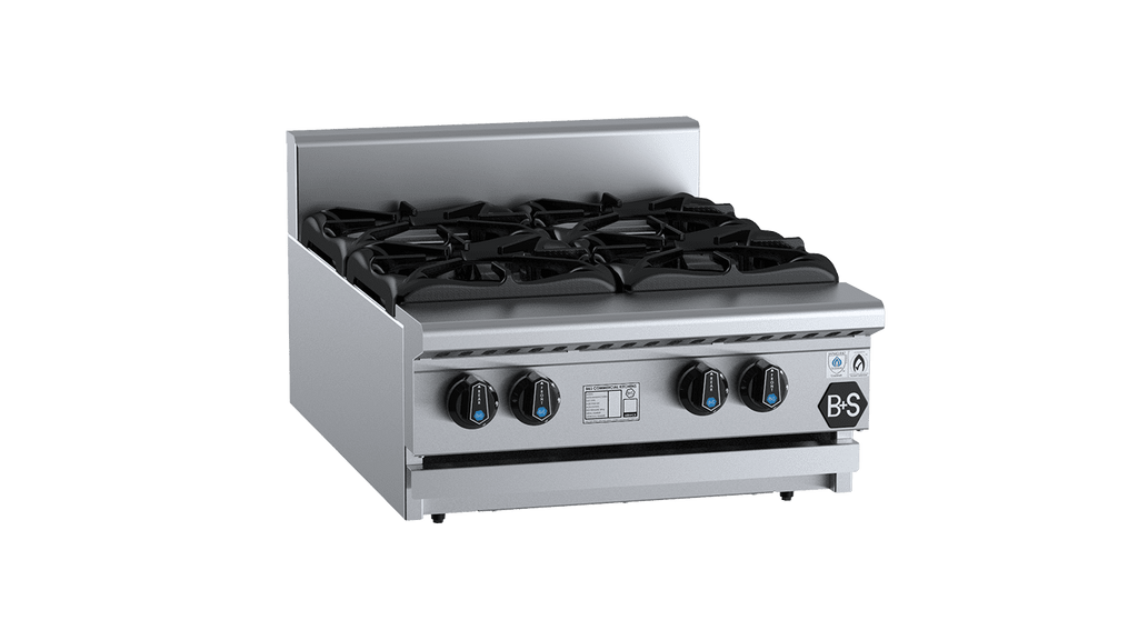 B+S Black Series BT-SB4BM Four Burner Boiling Top Bench Mounted