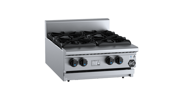 B+S Black Series BT-SB4BM Four Burner Boiling Top Bench Mounted