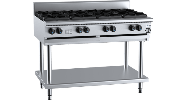 B+S Black Series BT-SB8 Eight Burner Boiling Top