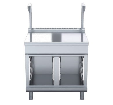 Waldorf 800 Series BTL8900S-CB | 900mm Bench Top With Salamander Support Low Back Version | Cabinet Base