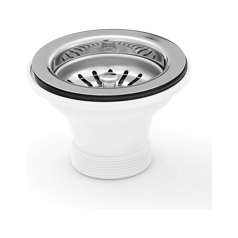 3monkeez BW90L 2 Piece Reducing Ring Suit 90mm Outlet to 50mm Waste, 316 Grade Stainless Steel - 90mm Basket Waste