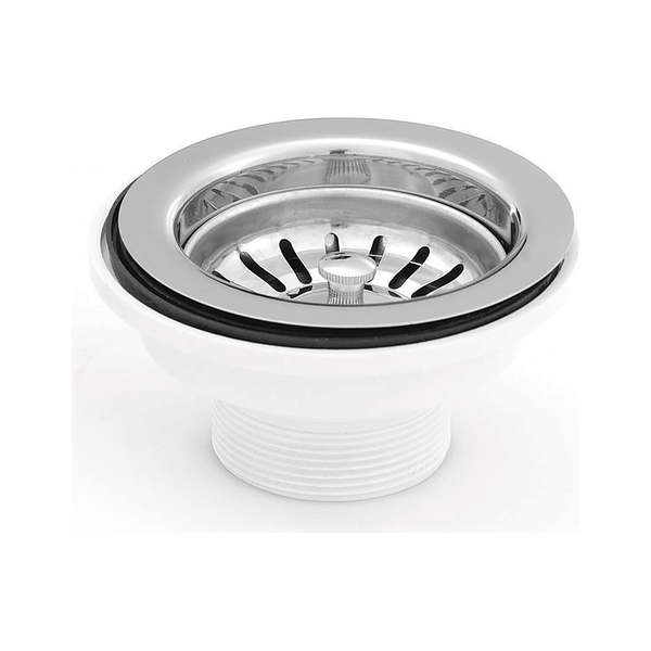 3monkeez BW90S 2 Piece Reducing Ring Suit 90mm Outlet to 50mm Waste, 316 Grade Stainless Steel - 90mm Basket Waste