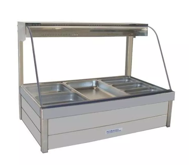 Hot Bain Marie, Roband, C23RD, Curved Glass, Display Bain Marie, Hot Food Display