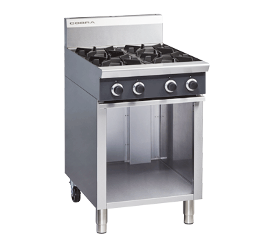 Open Cabinet Base Under, Cobra, C6D, 4 Burner, Gas Cooktop