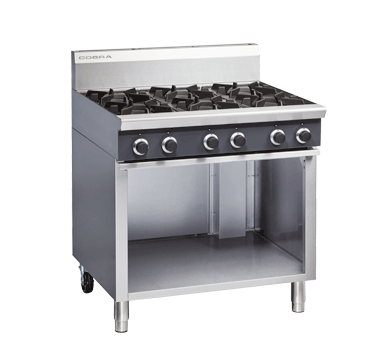 Open Cabinet Base Under, Cooktop, Cobra, C9D, 6 Burner, Gas Cooktop