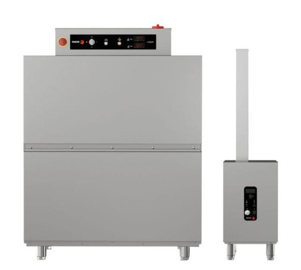 Conveyor Dishwasher, F.E.D CCO-180ICW Fagor, Dishwashing Rack, Left Side Entrance