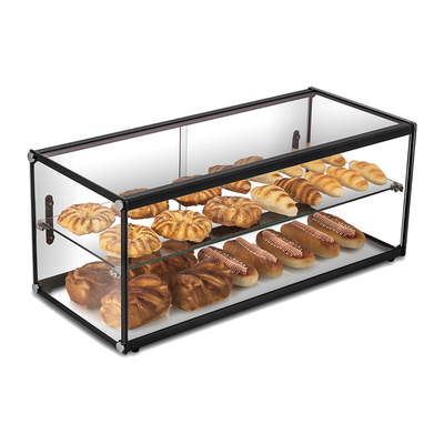 Exquisite CD120 | Two Tiers Flat Glass Ambient Cake Display