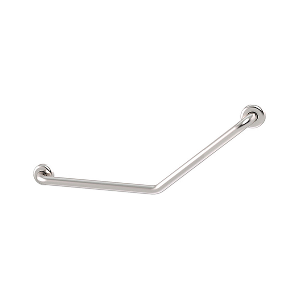 3monkeez CF-045-SS 450mmL x 450mmL (140deg angle) x 32mm Dia grab rail with 78mm domed clam concealed flange