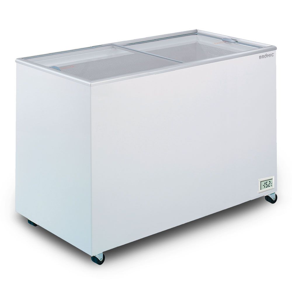 Bromic CF0400FTFG-NR 401L 80kg 1298mm Display Chest Freezer Flat Glass Top