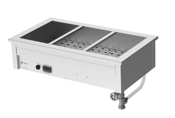 Culinaire CH.BM.D.3 | 3 Module Drop In | Commercial Bain Marie | Benchtop | Bain Marie