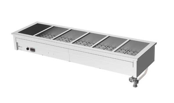Culinaire CH.BM.D.6 | 6 Module Drop In | Commercial Bain Marie | Benchtop | Bain Marie