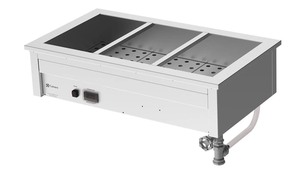 Culinaire CH.BM.U.3 | 3 Module | Undercounter | Commercial Bain Marie | Under Bench | Bain Marie