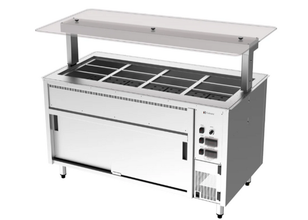 Culinaire CH.BMHC.U.GSF.4 | Hot Cupboard | 4 Bay | Bain Marie Drop In | Commercial Bain Marie | Undercounter | Counter Line | Under Bench | Bain Marie