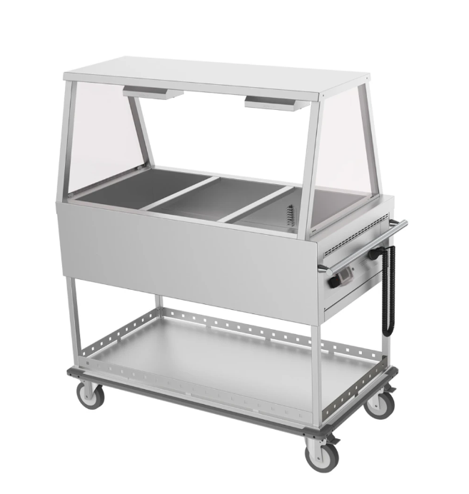 Mobile Bain Marie, Culinaire CH.BMM.GA.3, 3 Module, with A Frame Gantry