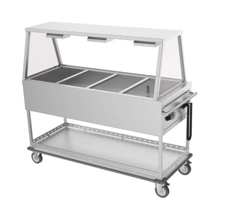 Mobile Bain Marie, Culinaire CH.BMM.GA.4, 4 Module, with A Frame Gantry