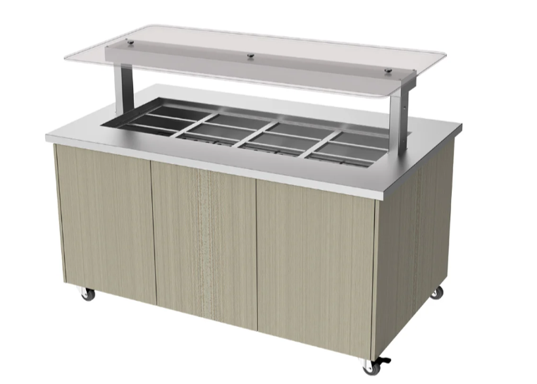 Culinaire CH.IBSJ.BMC.U.GSF.4 | 4 Bay | Heated Mobile | S/S Top & Joinery Panels| Island Buffet | Commercial Bain Marie | Bain Marie