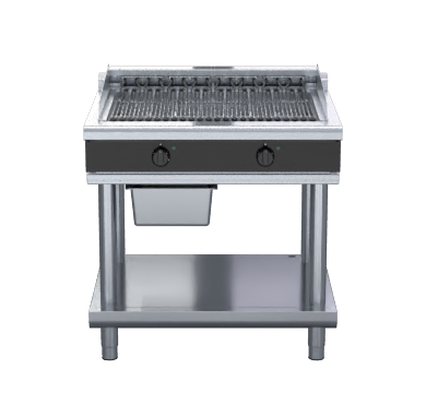 Waldorf Bold CHLB8900ED-LS | 900mm Electric Chargrill Low Back Version | Leg Stand