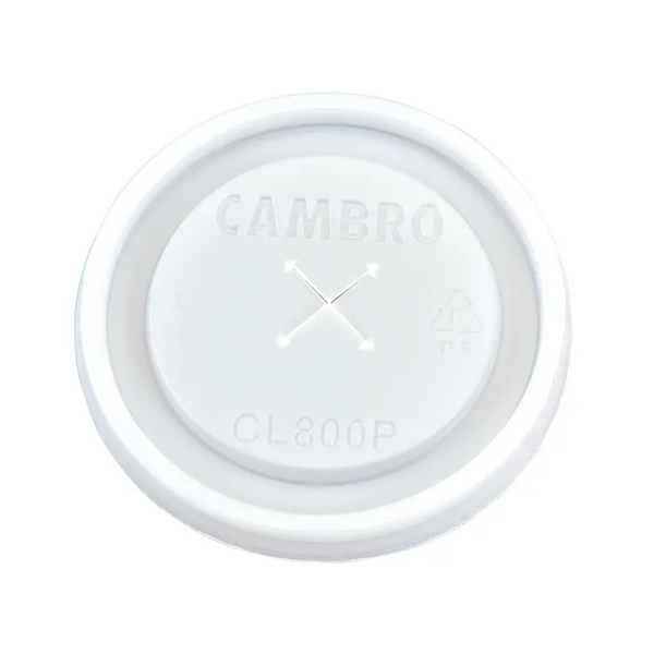 Cambro CL800P190 I Disposable Lids for Colorware Camwear Tumblers 800P I Translucent