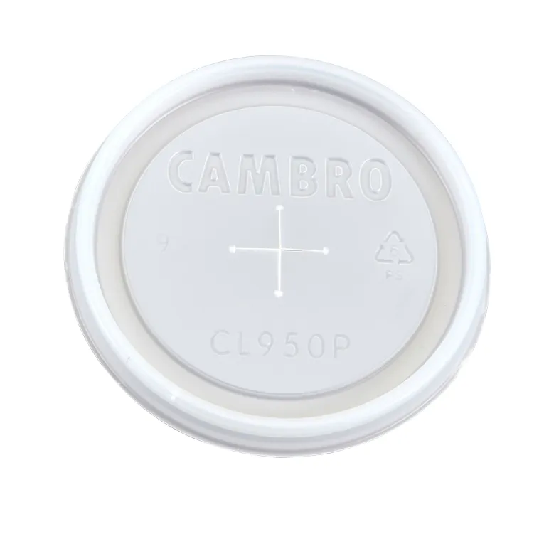 Cambro CL950P190 I Disposable Lids for Colorware Camwear Tumblers 950P I Translucent